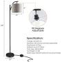 Tangkula Floor Lamp for Living Room, Mid Century Tall Pole Lamp with Arc Hanging Shade, Foot Switch & Metal Base, Indoor Reading Standing Light for Living Room Bedroom Office, LED Bulb Not Included