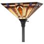 LB Lighting Tiffany Style Stained Glass 1-Light Floor Torchiere Standing Floor Lamp W14.1'' X H 69''