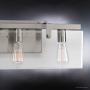 Luxury Modern Farmhouse Bathroom Vanity Light, Medium Size: 8.38''H x 22.75''W, with Industrial Chic Style Elements, Brushed Nickel Finish, UHP2451 from The Bristol Collection by Urban Ambiance