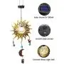 Garden Solar Lights, Waterproof Sun Solar Panel Outdoor Decoration LED Lights with Windbells Yard Decor Hanging Glass Globe LED Lights for Pathway, Patio, Backyard, Lawn and Porch