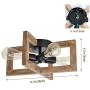 HMVPL Semi Flush Mount Ceiling Lights Fixtures, 4-Lights Farmhouse Close to Ceiling lamp Wooden Pendant Lighting for Kitchen Island Dining Room Bedroom Foyer Hallway Front Door