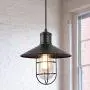 KSANA Industrial Pendant Lighting for Kitchen Island, Mini Cage Hanging Light Fixture for Dining & Living Room, Foyer Bedroom and Entryway
