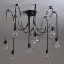 NOXARTE Ceiling Spider Lamp Industrial Hanging Pendant Light Adjustable Wire Indoor Lighting Fixture for Bedroom Living Room 8 Lights