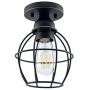 YaoKuem Semi Flush Mount Ceiling Light Fixture, E26 Medium Base, Metal Housing, Bulbs NOT Included, 2-Pack (Oil Rubbed Bronze Finish)