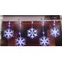 18 Foot 16 LED Lighted Snowflake Christmas String Light 224 LED Bulbs 8 Functions