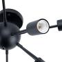 ArcoMead Vintage Semi Flush Mount Ceiling Light with 10 UL Sockets, E26 Base Black Sputnik Industrial Ceiling Lamp Fixture for Kitchen Dining Room Bedroom Study Living Room (10 Sockets)