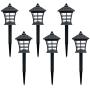 Twinkle Star 6 Pack Solar Pathway Lights Outdoor Solar Garden Lights Solar Powered Landscape Lighting for Yard Patio, Garden, Walkway