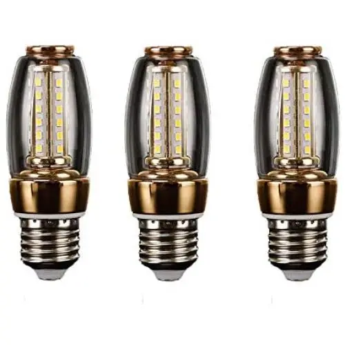 FYJK LED Energy-Saving Light Bulbs E14/E27 9W Warm Light, White Light for Dining Room Living Room Bedroom Chandelier 3 Pack,White Light,9W E14