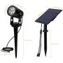 T-SUNUS 3W Solar Spotlights, IP65 Waterproof Outdoor Solar Lights Landscape Lighting Wall Light Auto On/Off with 4 Warm White Spot Lamp for Tree,Patio, Yard, Garden