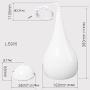 Retro Edison Industrial Pendant Light Modern Tear Drop Design Lamp Shade White Glossy Surface Metal Ceiling Lamp AC110V Lighting Fixture for Kitchen Island Dining Living Room
