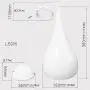 Retro Edison Industrial Pendant Light Modern Tear Drop Design Lamp Shade White Glossy Surface Metal Ceiling Lamp AC110V Lighting Fixture for Kitchen Island Dining Living Room