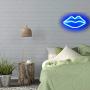 Lips Shaped Neon Signs Led Romantic Art Decorative Neon Lights Wall Decor for Christmas Gift Studio Party Kids Room Living Room Wedding Party Decoration Blue