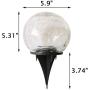 Dailyacc Garden Solar Ball Lights Globe Cracked Glass Outdoor Lamp Waterproof Warm White Led for Outdoor Pathway Walkway Patio Yard Lawn