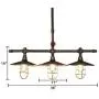 Industrial Retro Vintage Style Island Light, NIUYAO Farmhouse Industry Steam Punk Water Pipe Rustic Saucer Pendant Lighting for Dining Room, Kitchen Island, Cafe Bar 511166