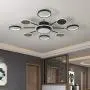 FangYanMei LED Chandelier Modern Acrylic Ceiling Lights Black Metal Lighting, Close to Ceiling Light Nordic Restaurant LED Pendant Lights Lamp Used for Living Room Bedroom Dining Room Lighting