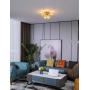 Dellemade Sputnik Chandelier, 8-Light Flush Mount Ceiling Light for Bedroom, Living Room, Dining Room, Office (Gold)