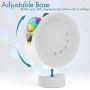 Star Projector Night Light, Winique Nebula Moon Night Light w/Base & Remote Control, 4000mAh Battery Operated LED Galaxy Projector Lamp, 9 Lighting Modes for Bedroom, Party, Home Decor, White
