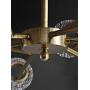 APBEAM Gold Pendant Light with Glass Shade Brass Chandelier Modern Light Fixture for Living Room Dining Room 8 Lights
