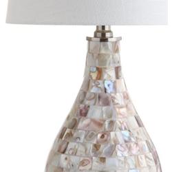 JONATHAN Y JYL1024A Mona 20.5'' Mini LED Lamp Cottage,Coastal,Transitional for Bedroom, Living Room, Office, College Dorm, Coffee Table, Bookcase, Seashell