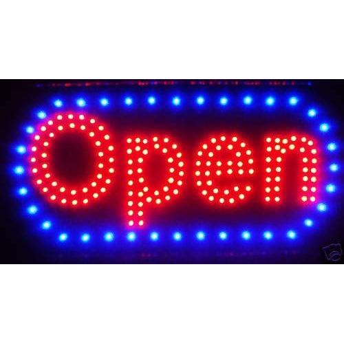 LED Neon Light Open Sign with Animation On/Off and Power On/Off Two Switchs for Business by''E Onsale'' 19''x10'' L46