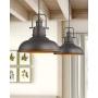 Zeyu Farmhouse Pendant Light, 1-Light Industrial Hanging Light Fixture 11-inch, Oil Rubbed Bronze Finish, 016-1 ORB