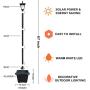 Outdoor Solar Lamp Post Light with Planter,64 inch Solar Powered Street Bulb Lights with Planter for Outdoor Landscape Vintage Pathway Street Patio Garden Yard