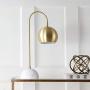 JONATHAN Y JYL6000A Stephen 23.5'' Metal/Marble LED Lamp Contemporary,Modern,Transitional for Bedroom, Living Room, Office, College Dorm, Coffee Table, Bookcase, Brass Gold/White