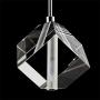 Single Head Crystal Pendant Light Sparkly Ice Cube Chandelier Lampshade Modern LED Pendant Lamp for Living Room Bedroom Dining Room,Cold White-2W