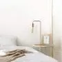 Rose Gold Table Lamp - Industrial Nightstand Lamp, Modern Desk Lamp with Wood Base for Bedroom Living Room Guest Room Coffee Table Dressers