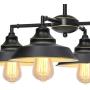 KingSo Industrial Metal Pendant Light,Rustic Pendant Light Fixture,Oil Rubbed Bronze 4-Light Chandelier for Kitchen Island Dining Room Farmhouse Entryway Hallway