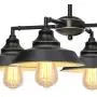 KingSo Industrial Metal Pendant Light,Rustic Pendant Light Fixture,Oil Rubbed Bronze 4-Light Chandelier for Kitchen Island Dining Room Farmhouse Entryway Hallway