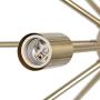 18 Lights Sputnik Chandelier, Brushed Brass Middle Century Industrial Kitchen Pendant Lighting, 55.08'' H x 31.48'' W, Ceiling Light for Dining Room, Foyer, Kitchen, Living Room, ETL Listed