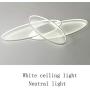 Living Room LED Ceiling Lights Dimmable Light Fixtures Ceiling Flush Mount with Remote Control Ceiling Lighting, Modern Chic Oval Design Chandelier for Bedroom Dining Room Kitchen Lamp (White)