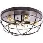 CO-Z 17.7’’ Vintage 5-Light Rustic Semi Flush Mount Ceiling Light, Oil Rubbed Bronze Farmhouse Ceiling Light Fixtures with Cage Shade, Industrial Ceiling Cage Lighting for Living Room, Bedroom