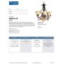 Progress Lighting P4417-77 6-Light Two-Tier Torino Chandelier, Forged Bronze