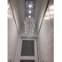 Munsinn Chandelier Modern K9 Crystal Raindrop Chandelier Lighting Flush Mount LED Ceiling Light Fixture Pendant Lamp for Dining Room Bathroom Bedroom Livingroom