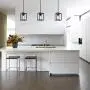 VINLUZ 1 Light Mini Classic Black Farmhouse Glass Pendant Lighting Metal Hanging Fixture with Clear Glass Shade for Entryway Dining Room Kitchen Foyer Corrider