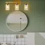 SGLfarmty Wall Vanity Lighting, 3 Light Wall Sconce Brass Bathroom Light Fixtures Over Mirror for Bathroom Dining Room Workshop Cafe SGLfarmty Wall Vanity Lighting, 3 Light Wall Sconce Brass Bathroom Light Fixtures Over Mirror for Bathroom Dining Room Workshop Cafe