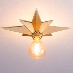 VILUXY Flush Mount Ceiling Light, Brass Star Light Fixtures Ceiling for Hallway, Entryway, Study Room, Bedroom