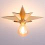 VILUXY Flush Mount Ceiling Light, Brass Star Light Fixtures Ceiling for Hallway, Entryway, Study Room, Bedroom