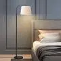 Oneach Modern Floor Lamp for Living Rooms LED Contemporary Arc Standing Lamps for Bedrooms Accent Tall Pole Light for Reading with Hanging Lamp Shade Black