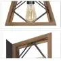 Q&S Flush Mount Ceiling Light Fixture , Farmhouse Vintage Ceiling Lights,Industrial Metal Ceiling Lamp for Hallway, Entryway, Bathroom ORB+Brush Brown,1 Light E26