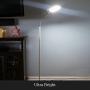 Brightech Litespan LED 2nd Edition Reading Floor Lamp with Cool, Soft & Warm White LEDs - Built-in Dimmer - Adjustable Design Pivots in Any Direction - Energy Saving 12 Watts - Alpine White