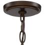 Edinger Oil Rubbed Bronze Round Pendant Chandelier 20'' Wide Rustic Industrial Clear Waterglass 4-Light Fixture for Dining Room House Foyer Kitchen Island Entryway Bedroom Living Room - Regency Hill