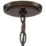 Edinger Oil Rubbed Bronze Round Pendant Chandelier 20'' Wide Rustic Industrial Clear Waterglass 4-Light Fixture for Dining Room House Foyer Kitchen Island Entryway Bedroom Living Room - Regency Hill