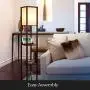 Brightech Maxwell Shelf Floor Lamp w. Wireless Charging Station, USB Port & Outlet - Column Lighting for Bedrooms, Offices & Living Rooms - Contemporary Skinny Nightstand & Tower Light - Brown Brightech Maxwell Shelf Floor Lamp w. Wireless Charging Station, USB Port & Outlet - Column Lighting for Bedrooms, Offices & Living Rooms - Contemporary Skinny Nightstand & Tower Light - Brown