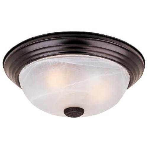 1257L-ORB-AL Flushmount Ceiling Light Oil Rubbed Bronze 3 Light 15'' Fixture