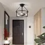 Maxax Semi Flush Mount Ceiling Light Lighting, 3 Lights Close to Ceiling Light Fixtures Pendant Lighting with Clear Glass Shade for Dining Room, Living Room (Antique Black) Maxax Semi Flush Mount Ceiling Light Lighting, 3 Lights Close to Ceiling Light Fixtures Pendant Lighting with Clear Glass Shade for Dining Room, Living Room (Antique Black)