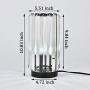 Cuaulans Crystal Small Table Desk Lamp, Modern Elegant Bedside Nightstand Decorative Lamps Light for Bedroom Living Room Dressing Room Kids Room, Black Base