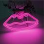 LED Pink Lip Neon Light, Cute Neon Lip Sign, Room Decor Battery or USB Powered 4.5V Art LED Decorative Lights Night Lights Indoor for Home, Bedroom, Office,Dorm,Party (Pink Lip)